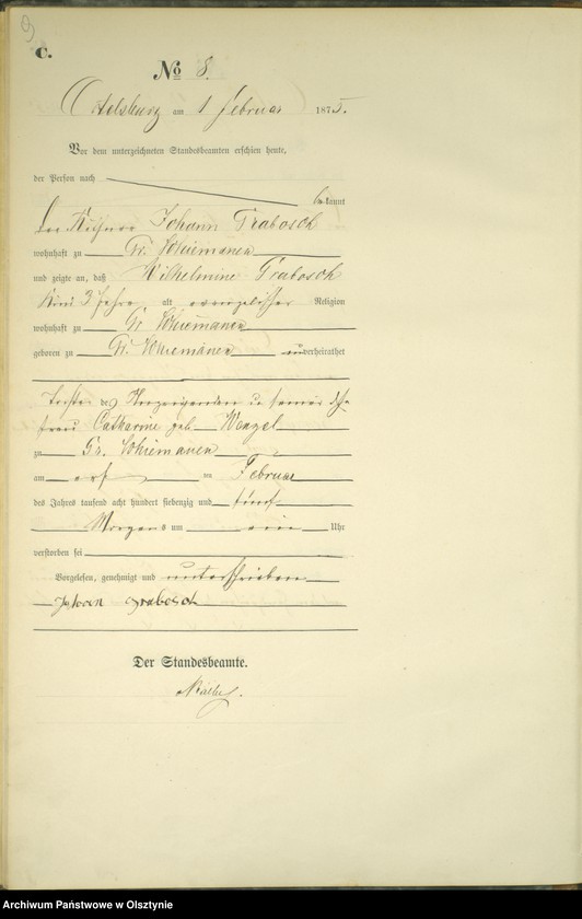 image.from.unit.number "Haupt-Sterbe-Register Nr 1 - 78"