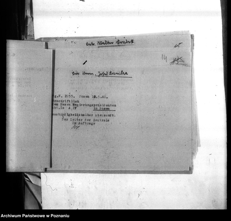Obraz 18 z jednostki "Weiterleitung von Vermisstenmeldungen an die Regierung Posen, Abteilung Ia (Poznań)"