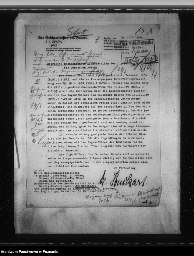 Obraz 17 z jednostki "Zarządzenia i korespondencja w sprawie hitlerowskich organizacji młodzieżowych"