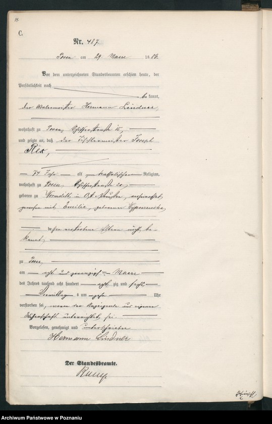 Obraz 17 z jednostki "Księga zgonów t. II"