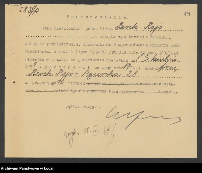 Obraz 16 z jednostki "Berek Rajs – sprzedaż szkła i fajansu"