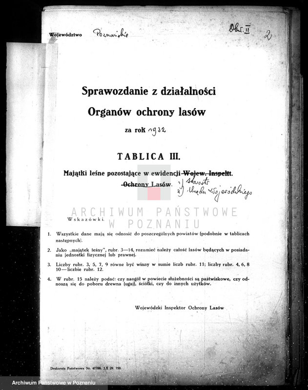 Obraz 7 z jednostki "Sprawozdanie z działalności organów ochrony lasów za rok 1932"