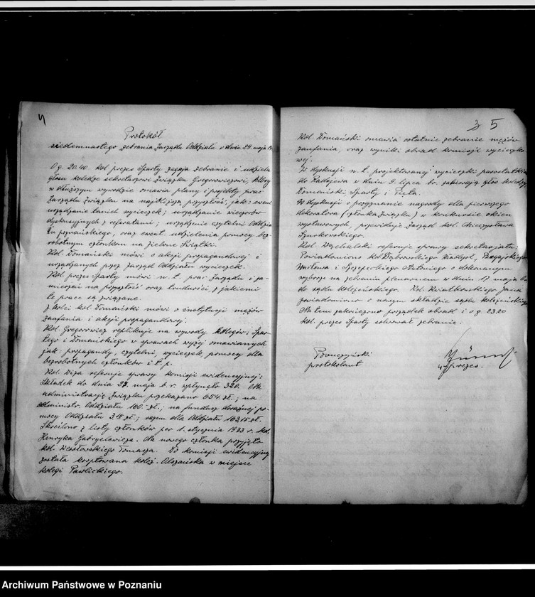 Obraz 6 z jednostki "Protokolarz posiedzeń zarządu"