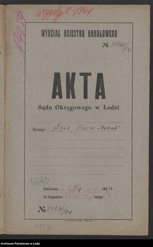 Obraz 2 z jednostki "Icek Froim Nowak- sklep kolonialnu- Zgierz"