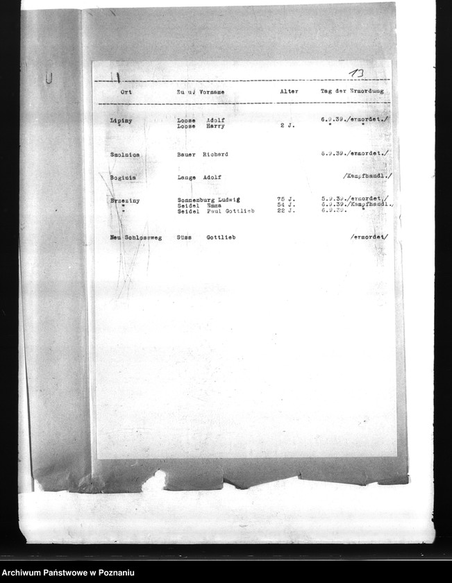 Obraz 17 z jednostki "Zweigstelle Litzmannstadt (Łódź) Totenlisten. Wykazy Niemców z różnych powiatów, zaginionych w 1939 roku"