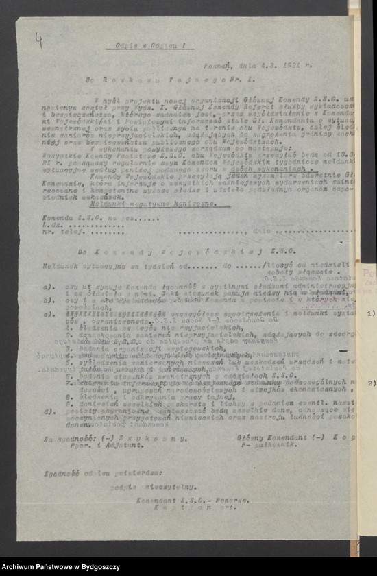 image.from.unit.number "[Rozkazy zwykłe i tajne Powiatowej Komendy Zachodniej Straży Obywatelskiej na powiat Grudziądz-Wieś, wykaz zasłużonych członków ZSO proponowanych do odznaczenia dyplomami pamiątkowymi, karty ewidencji członków]"