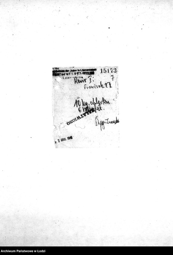 Obraz 10 z jednostki "[Korespondencja z Wydziałem Finansowo-Gospodarczym, Wydziałem Aprowizacji, Wydziałem Kart – różne sprawy]"