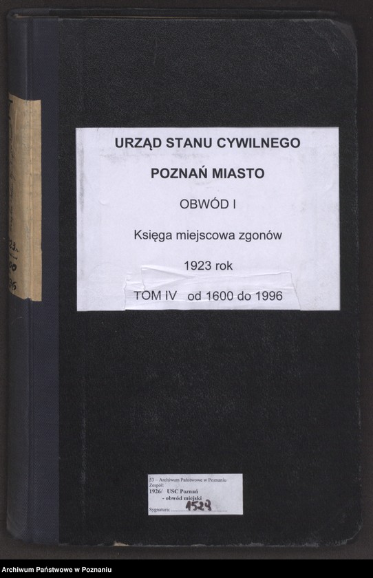 Obraz 2 z jednostki "Księga miejscowa zgonów tom IV [Rejestr główny zgonów]"