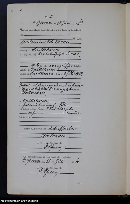 image.from.unit.number "Sterbe-Neben-Register Nr 1 - 19 [ Księga zgonów - wtóropis ]"