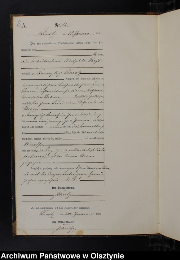 Obraz 15 z jednostki "Geburts-Neben-Register Nr 1 - 86"