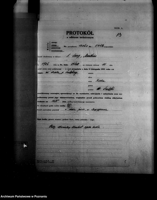 Obraz 17 z jednostki "Młyn parowy w Nekli powiat średzki własność Pągowskiego nr woj. 5942"