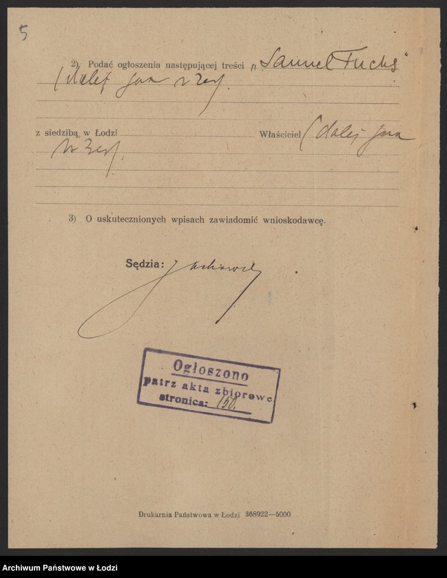 Obraz 7 z jednostki "Samuel Fuks – sklep kolonialny"