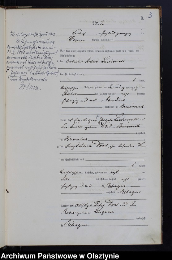 image.from.unit.number "Heiraths-Haupt-Register Nr 1 - 20"