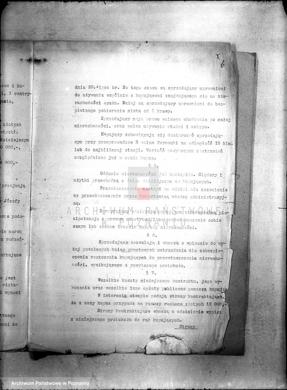 Obraz 10 z jednostki "/Sprawa przewłaszczenia na rzecz Tomaszewskiego nieruchomości w Szerokim Kamieniu powiecie szubińskiego"