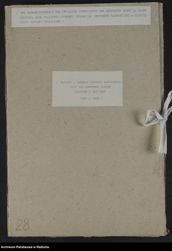 image.from.unit.number "[Wnioski o wydanie dowodów osobistych oraz nie odebrane dowody Dajczer - Dawidzon]"