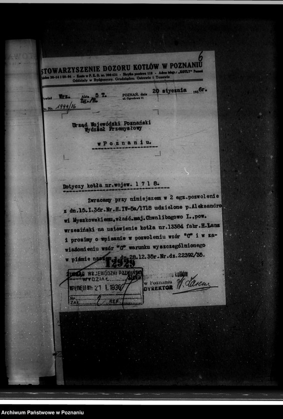 Obraz 10 z jednostki "Majętność Chwalibogowo powiat wrzesiński własność A. Myszkowski nr woj. kotła 1718"