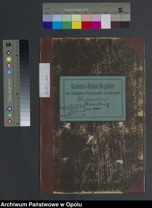 Obraz 3 z jednostki "Geburts-Neben-Register Standesamts Kunzendorf pro 1898"