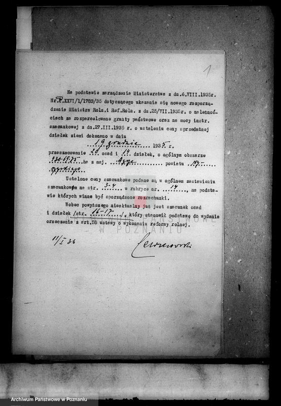 Obraz 5 z jednostki "Operat szacunkowy majątku Wyrza osada powiatu wyrzyskiego"