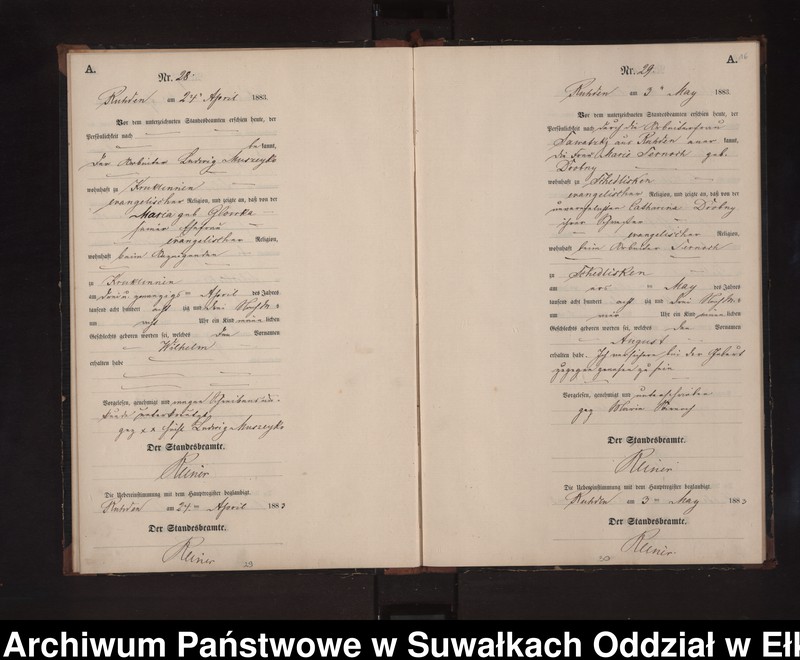 image.from.unit.number "Geburts-Neben-Register des Preussischen Standes-Amtes Stasswinnen Kreis Loetzen"