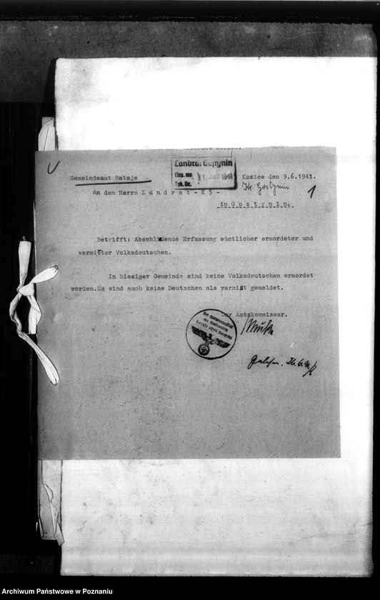 Obraz 5 z jednostki "Kreis Gostynin. Zgłoszenia zmarłych i zaginionych miejscowych Niemców w 1939 roku"