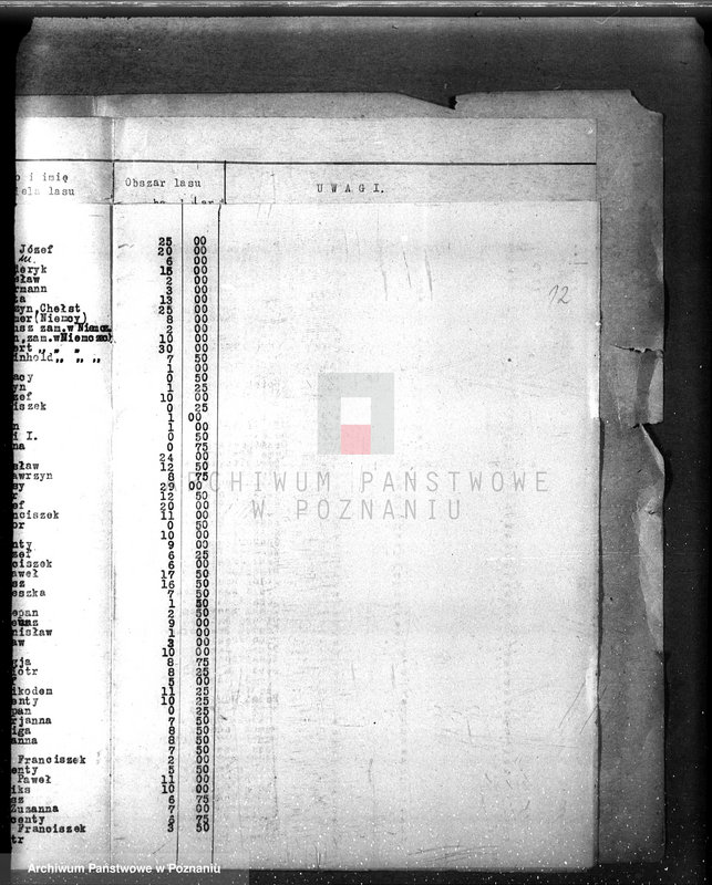 Obraz 16 z jednostki "/Spis właścicieli lasów z terenu powiatu czarnkowskiego"