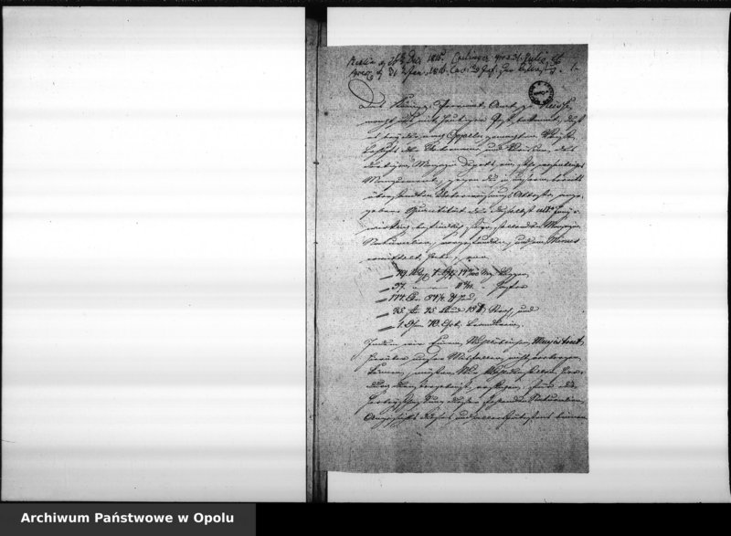 Obraz 5 z jednostki "Acta des Magistrats zu Oppeln betreffend die Manquements des Magazin Rendanten Schreiber pro 1816 Vol. I"