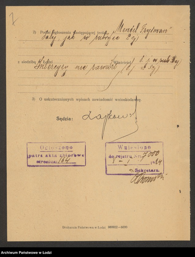 Obraz 9 z jednostki "Mendel Frydman – drobna sprzedaż manufaktury"