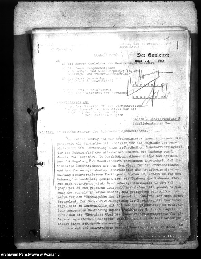 Obraz 5 z jednostki "Przydział materiałów budowlanych na potrzeby komisarza Rzeszy do spraw budowlanych"