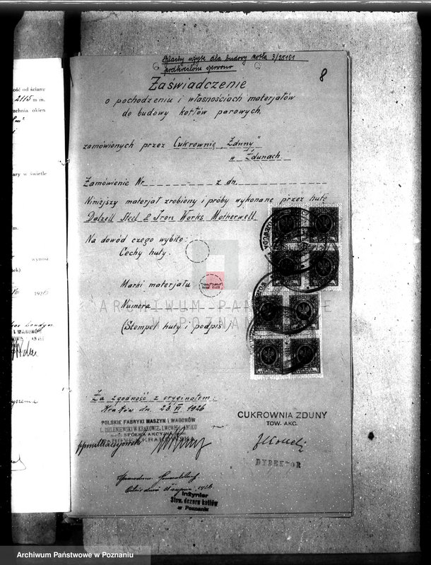 Obraz 12 z jednostki "Cukrownia Zduny pow. krotoszyński woj. nr porz. kotła 5925"