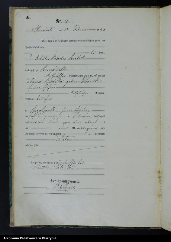 image.from.unit.number "Geburts-Haupt-Register Nr 1 - 77,1 - 97,1 - 88 i 1 - 83"
