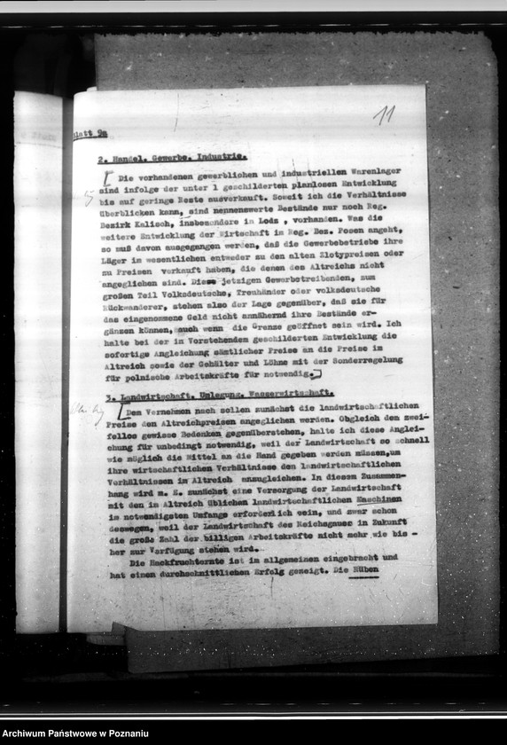 Obraz 14 z jednostki "Lageberichte des Regierungspräsidenten - Posen"