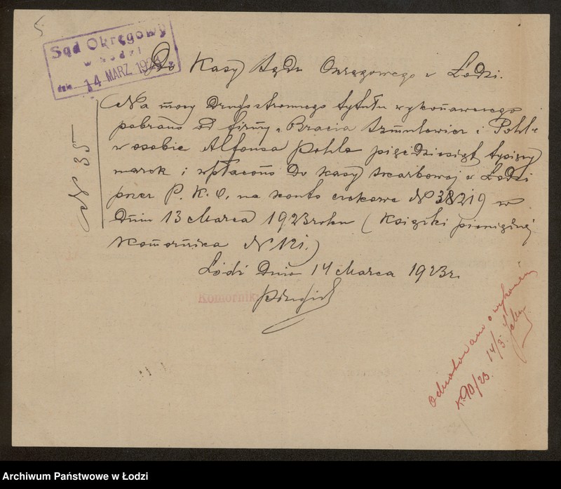 Obraz 7 z jednostki "Bracia Szmulewicz i Pohl- handel materiałami opałowymi i budowlanymi"