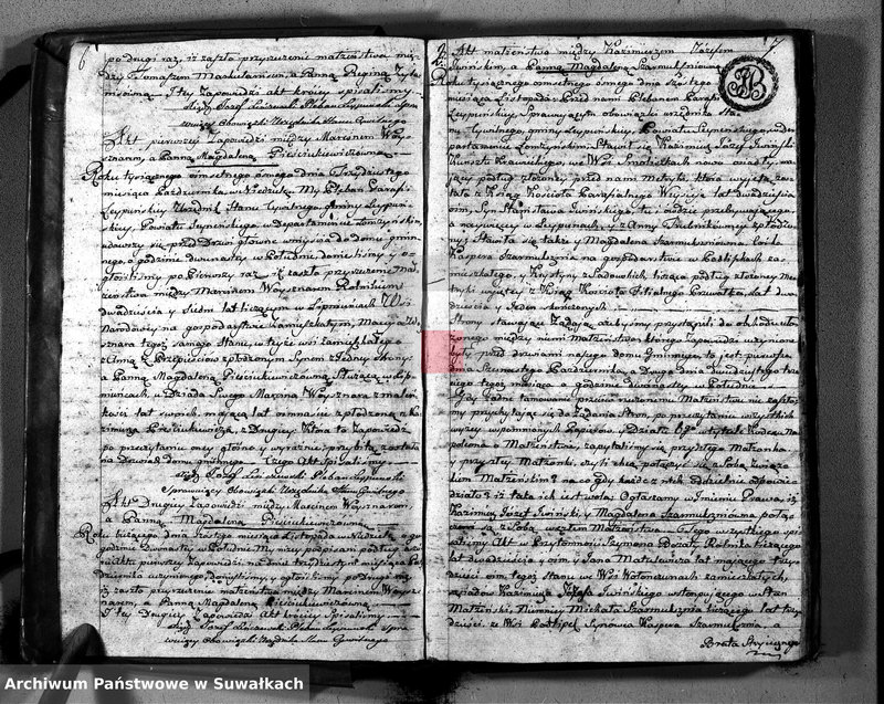 image.from.unit.number "Księga Aktów Cywilnych Małżeństwa Gminy Leypuńskiej od Dnia pierwszego Maja 1808 zaczęta y do końca Dnia 1-o Maja 1809 R-u ukończona"