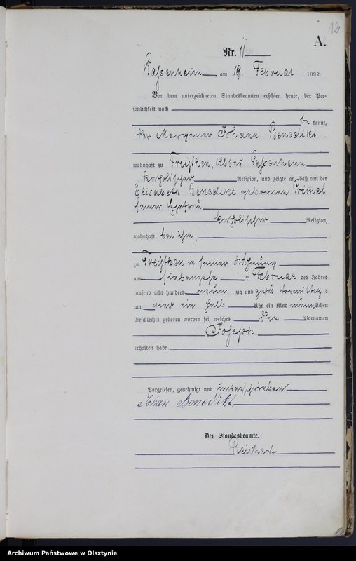 image.from.unit.number "Geburts-Haupt-Register Nr 1 - 74"