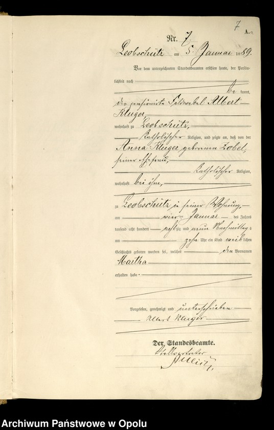 image.from.unit.number "[Urząd Stanu Cywilnego w Głubczycach. Ksiega urodzeń za rok 1889]"