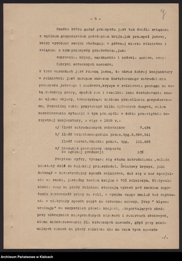image.from.unit.number "[Stan przemysłu w okręgu częstochowskim Referat Towarzystwa Przemysłowców Okręgu Częstochowskiego z dn. 2.II.1931 r.]"