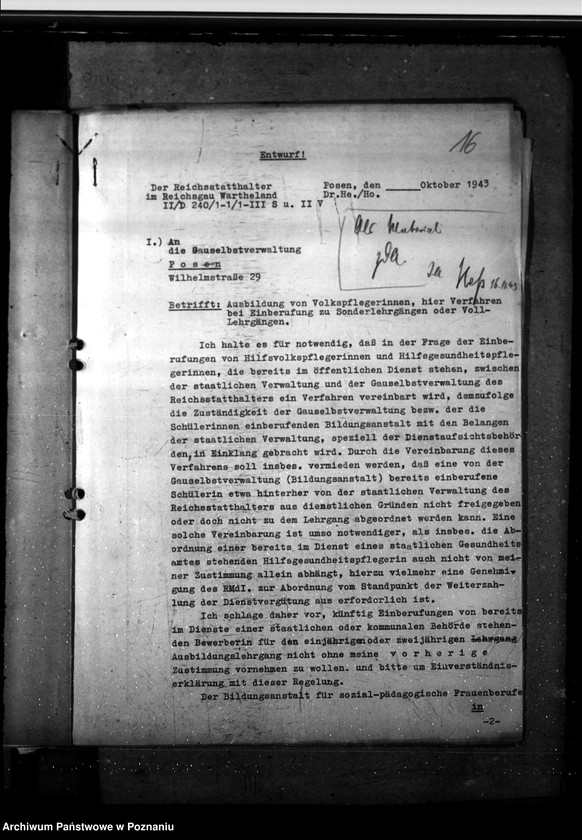 Obraz 20 z jednostki "Volkspflegerinnen - allgemeines. Insbesondere Ausbildung"