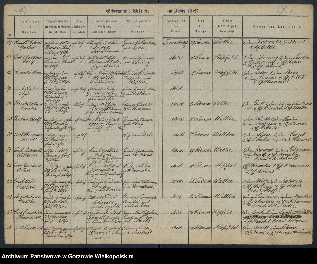 image.from.unit.number "Duplikate der Hauptkirche zu Landsberg an der Warthe (Zawiera księgę chrztów Kościoła Mariackiego (Hauptkirche) z 1848 r. i księgę zgonów Konkordienkirche z 1847 r.)"