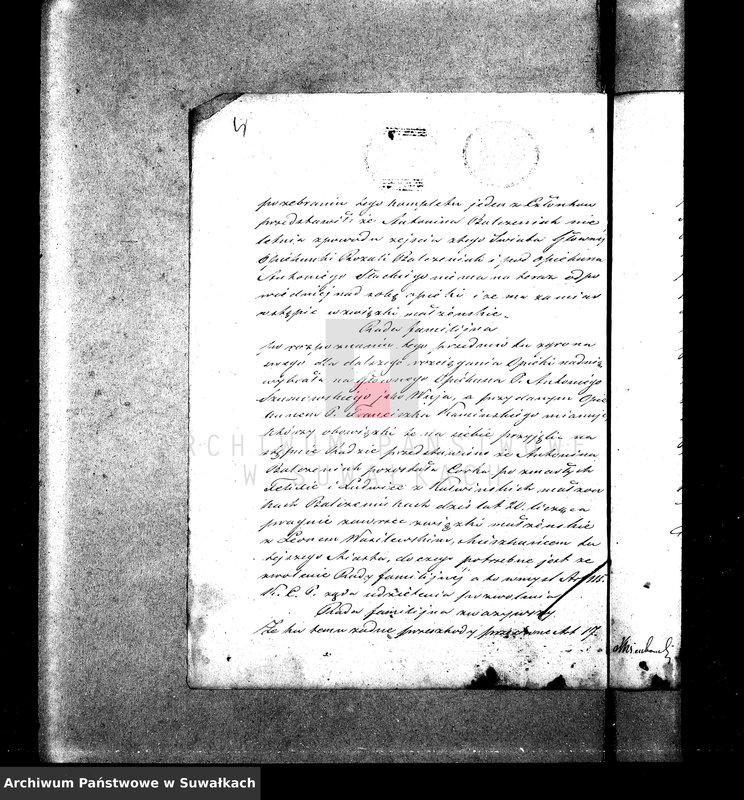 image.from.unit.number "Dowody do Akt Ślubnych Parafii Rzymsko-Katolickiej Suwalskiej za Rok 1865."