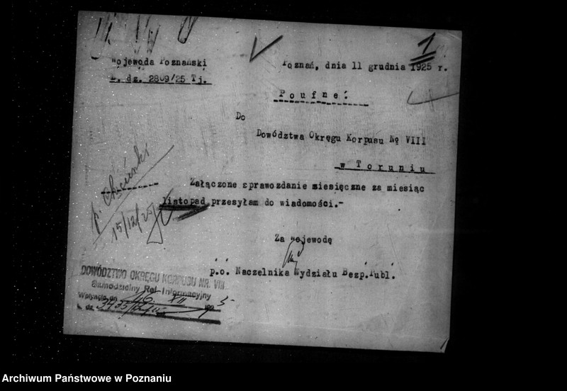 Obraz 5 z jednostki "Sprawozdania sytuacyjne miesięczne za miesiące listopad-grudzień 1925 r."