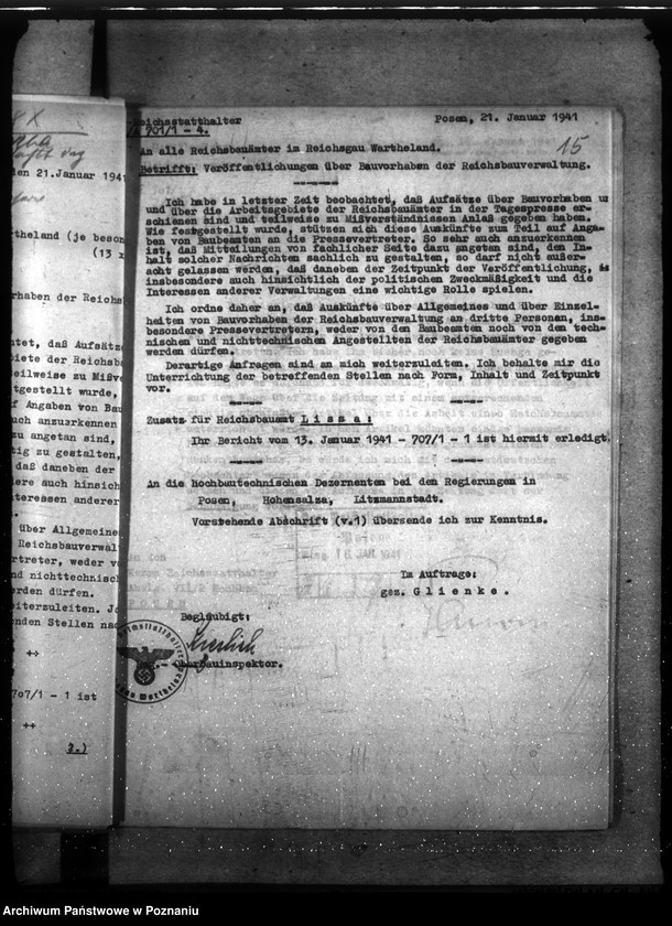 Obraz 20 z jednostki "Verschiedene Verwaltungssachen der Reichsbauämter"