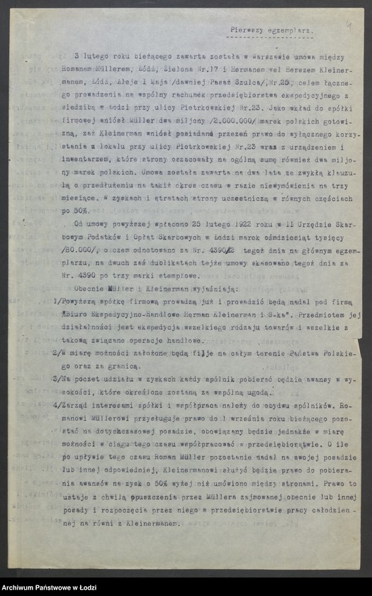 Obraz 6 z jednostki "Herman Kleinerman- biuro ekspedycyjno-handlowe"