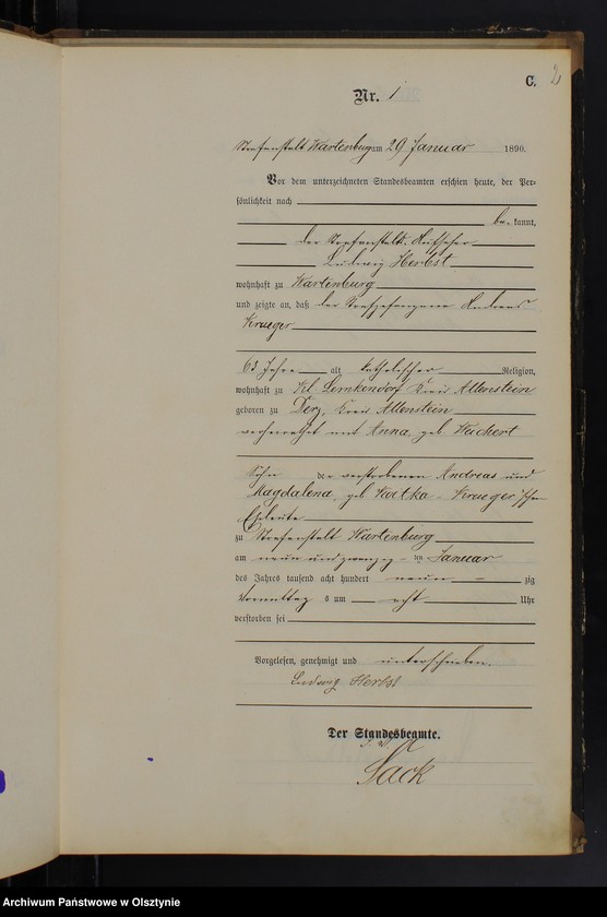 image.from.unit.number "Sterbe-Haupt-Register Nr 1 - 16"