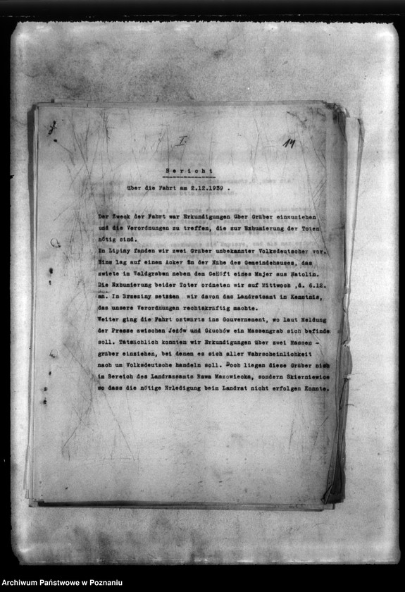 Obraz 17 z jednostki "Akten betr. Fätigkeits- und Fahrt berichte der Zweigrtelle Londreh (Łódź)"