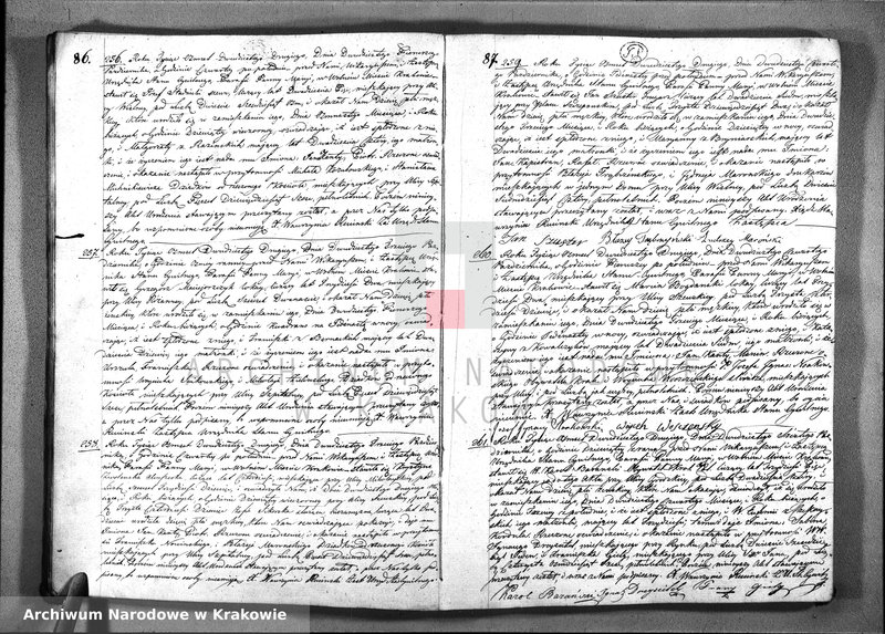 image.from.unit.number "AKTA. Urodzin; Uznania, i Przysposobienia Parafii Panny Maryi w Krakowie, sporządzone na Rok 1822. zaczynające się od Dnia Pierwszego Stycznia, a Konczące się w ostatnim Roku tegoz"