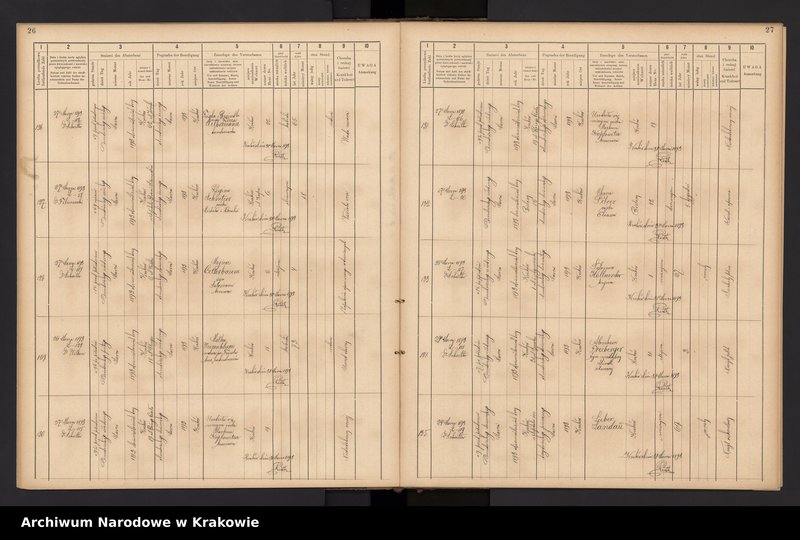 image.from.unit.number "Księga obejmująca wpisy wypadków śmierci Izraelitów w okręgu metrykalnym Krakowskim na rok 1893"