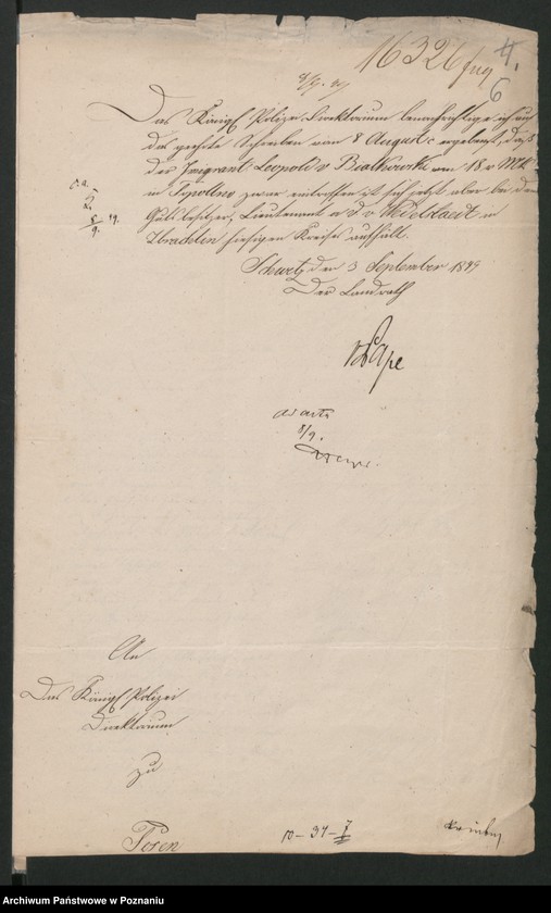 Obraz 10 z jednostki "A. betr. den polnischen Emigranten Leopold von Białkowski"