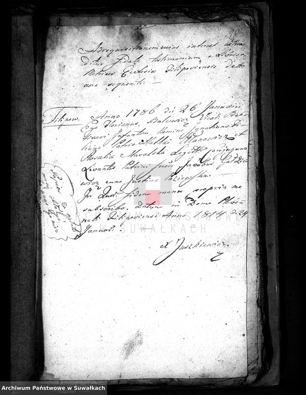 Obraz 15 z jednostki "Anekxa Urzędnika Urodzonych i Umarłych w Gminie przeroślskiej służące do akt ślubnych Urzędnika Stanu Cywilnego na rok 1814"