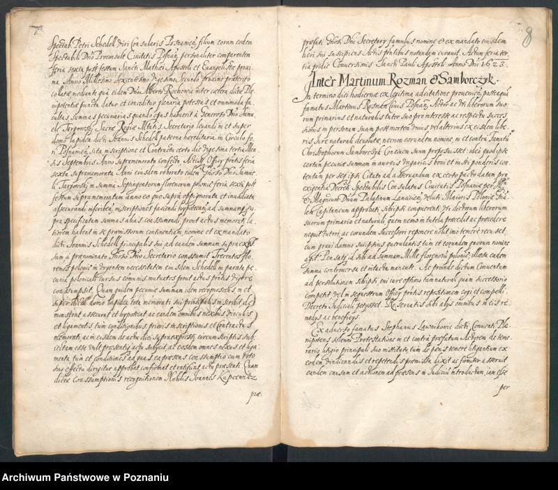 Obraz 11 z jednostki "Acta actorum in officio consulari Posnaniensi conscriptorum a.d. 1623 ... Dachnowski notarius."