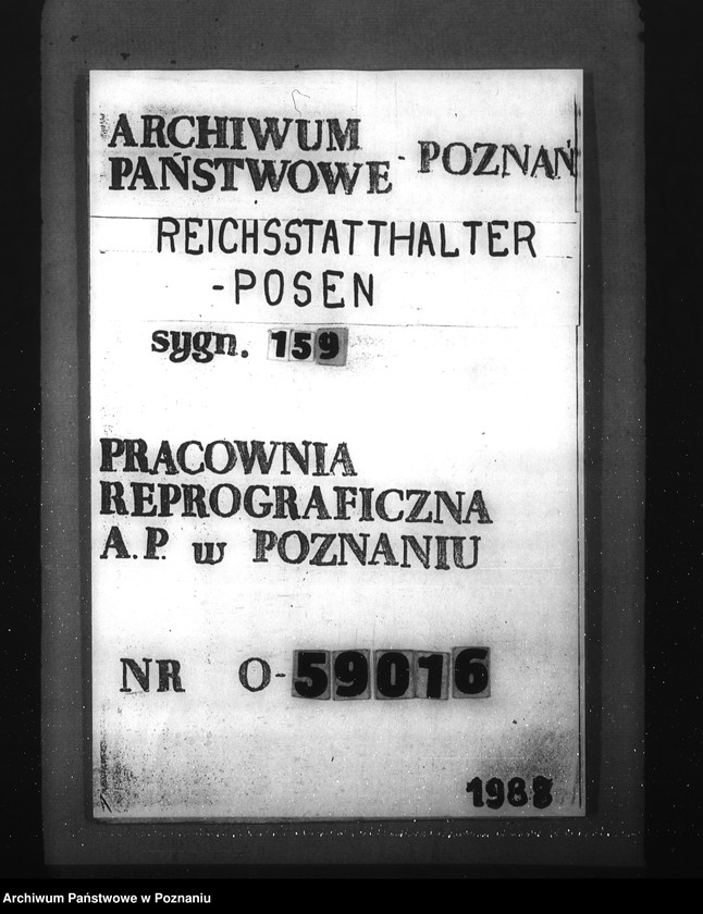 Obraz 1 z jednostki "Wykaz akt dla wydziału Wirtschaft und Arbeit"
